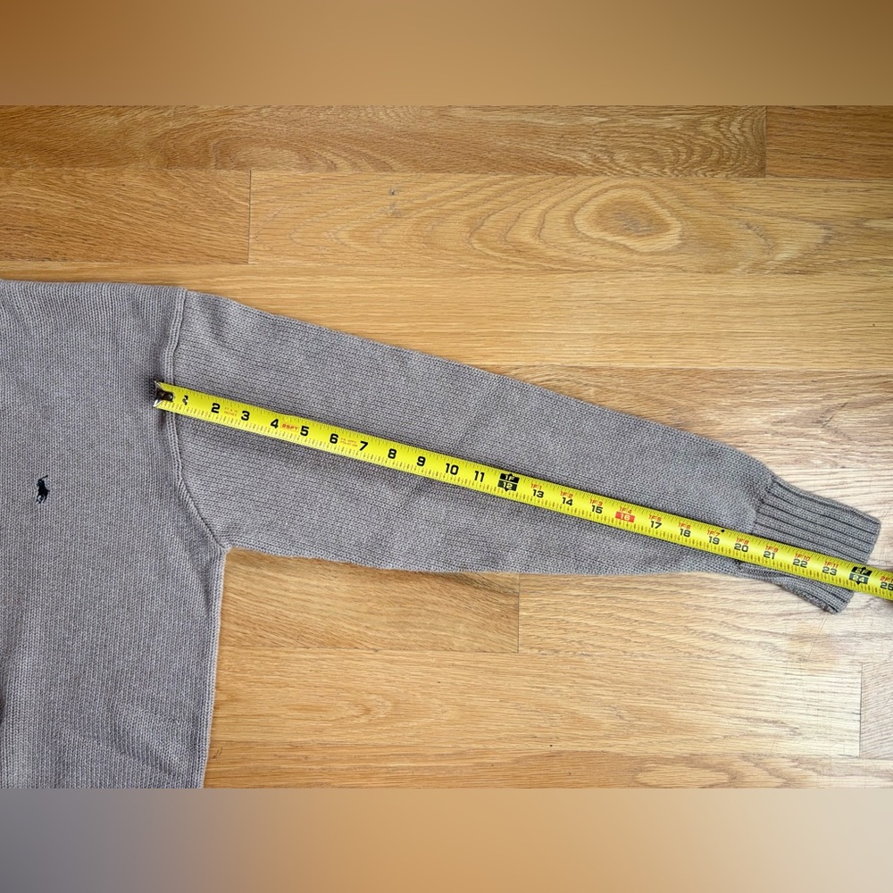 Vintage Polo Ralph Lauren Sweater, Medium Oatmeal Beige Knit, 100% Cotton. - Picture 6 of 8